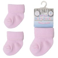 PRS05-P: Pink 2 Pack Premature Turnover Socks